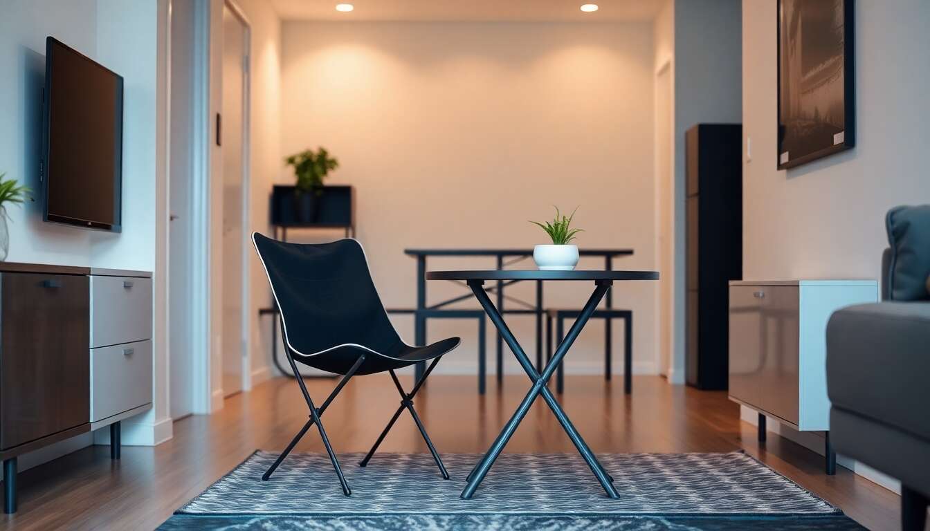 Mobilier pliant : pratique et design pour les petits espaces