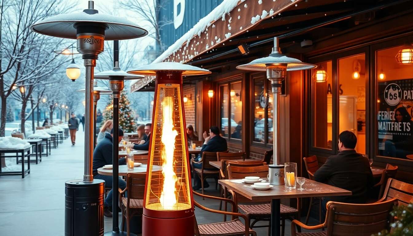 Avantages des parasols chauffants électriques pour l'hiver