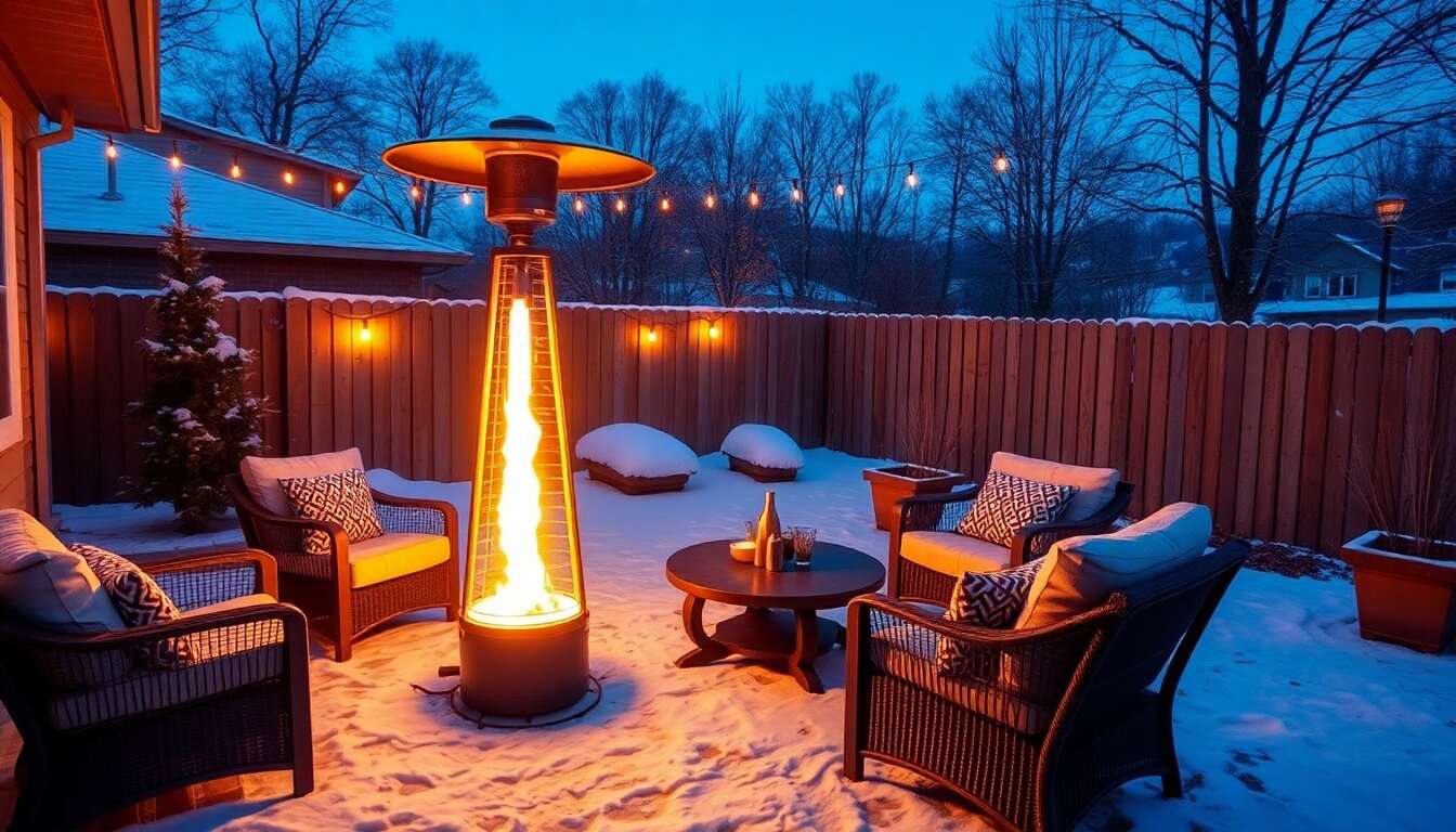 Avantages du parasol chauffant à gaz pour vos soirées d'hiver