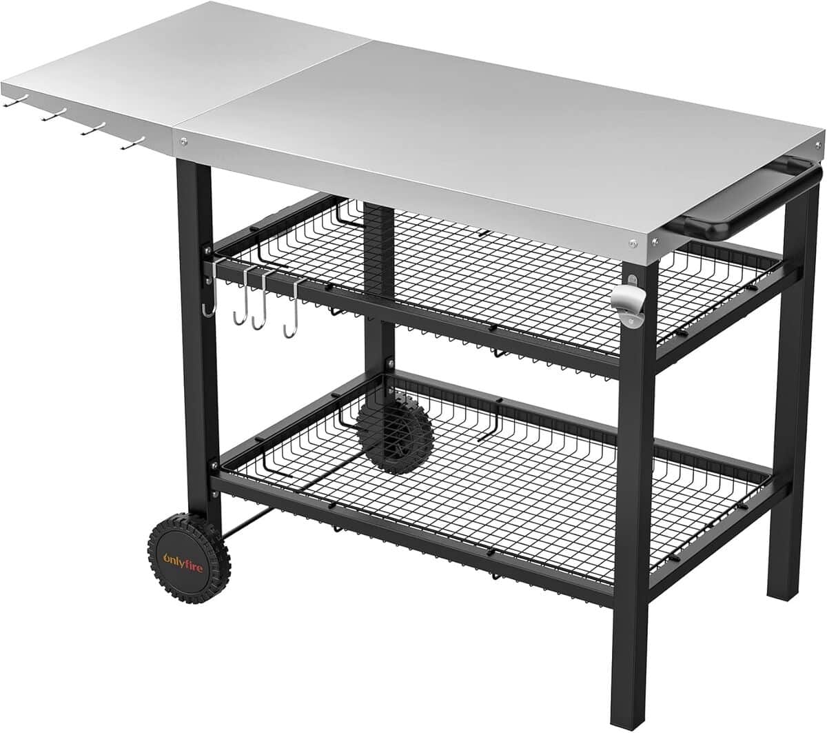 Test du chariot barbecue inoxydable onlyfire : praticité et rangement à l'honneur