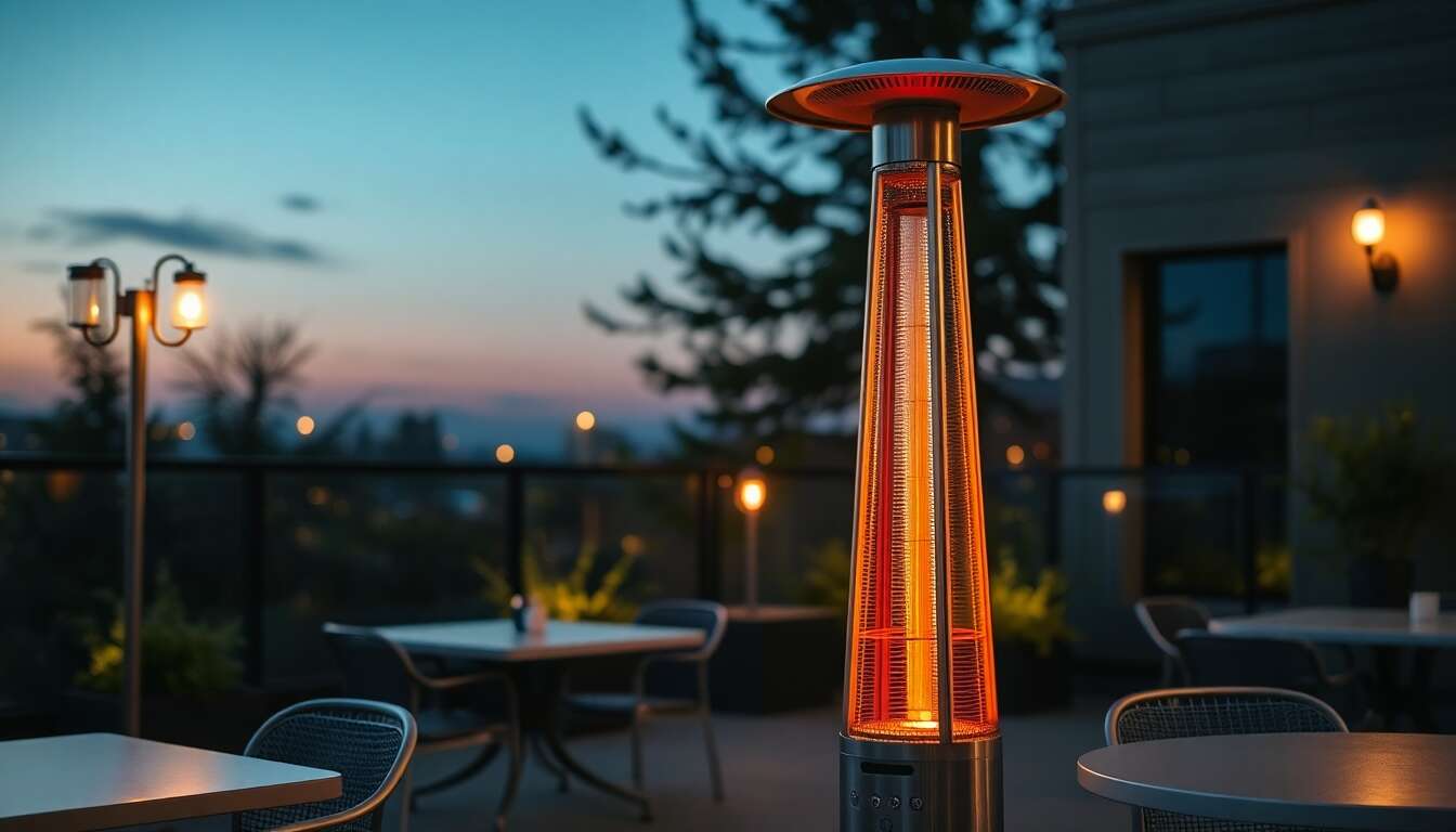 Sécurité des parasols chauffants électriques en extérieur