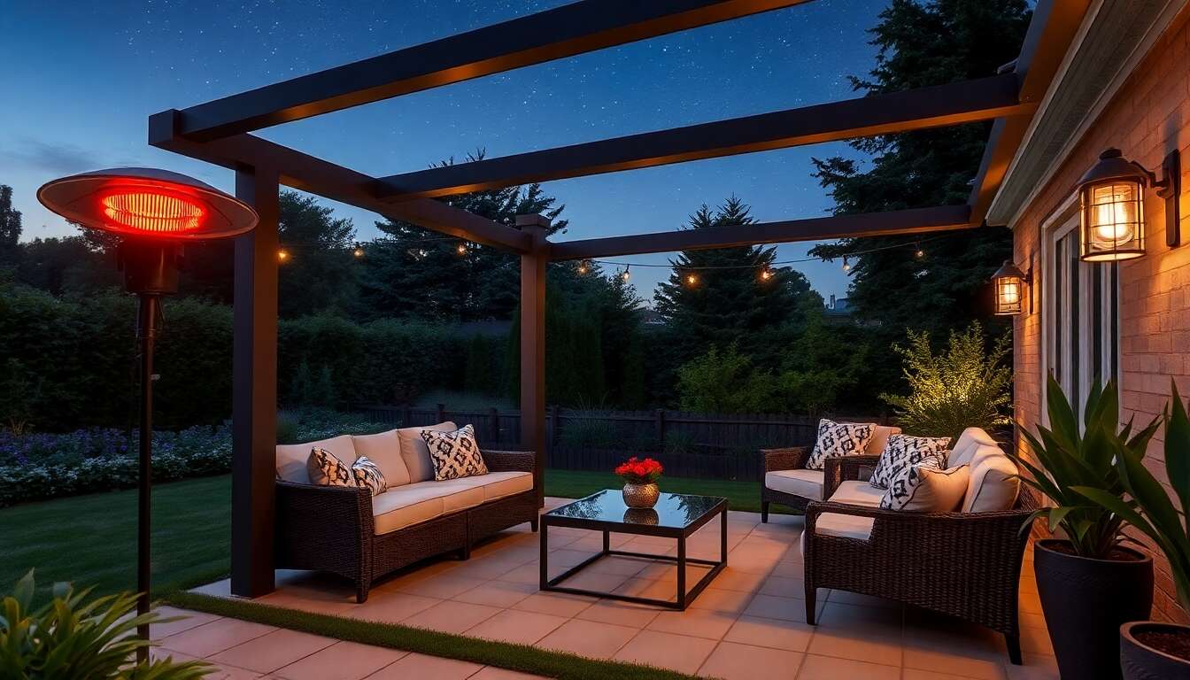 Chauffage sous pergola : options pour profiter toute l'année