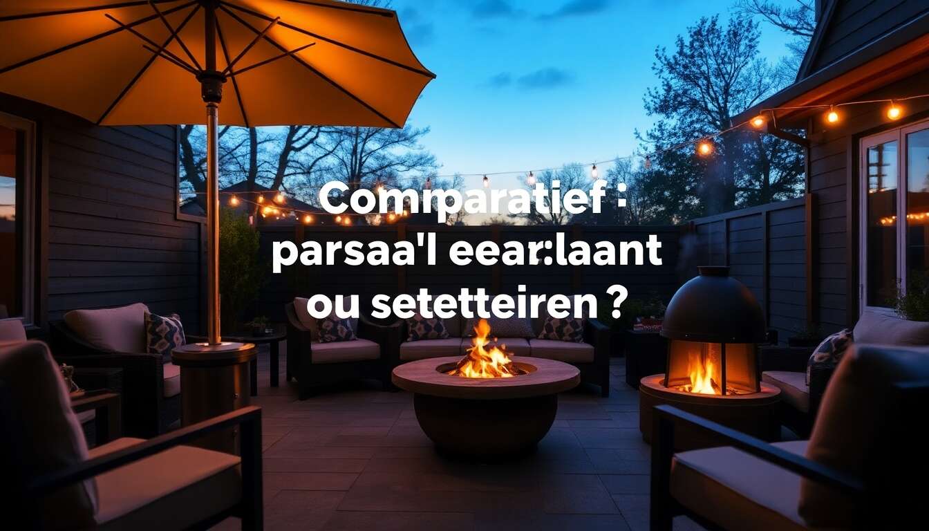 Comparatif : parasol chauffant ou poêle extérieur ?