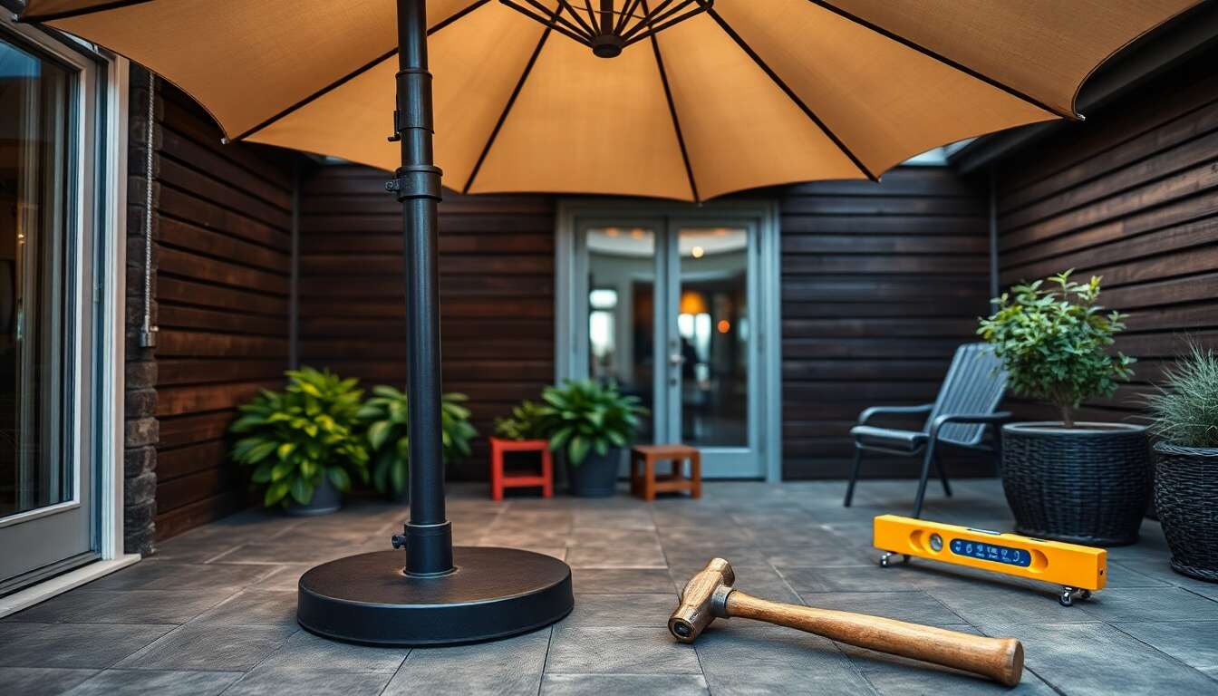 Installer un parasol déporté dans les petits espaces extérieurs