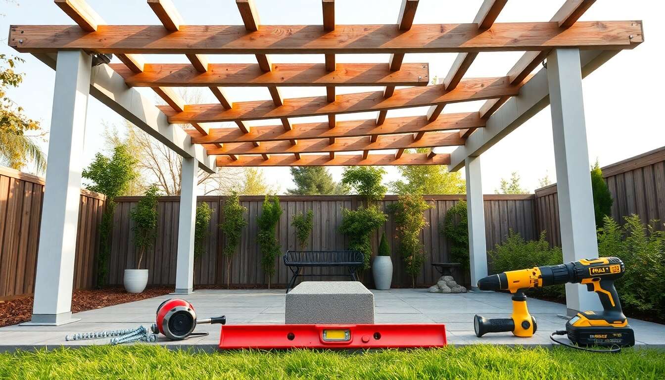Installation d'une pergola en aluminium : étapes à suivre