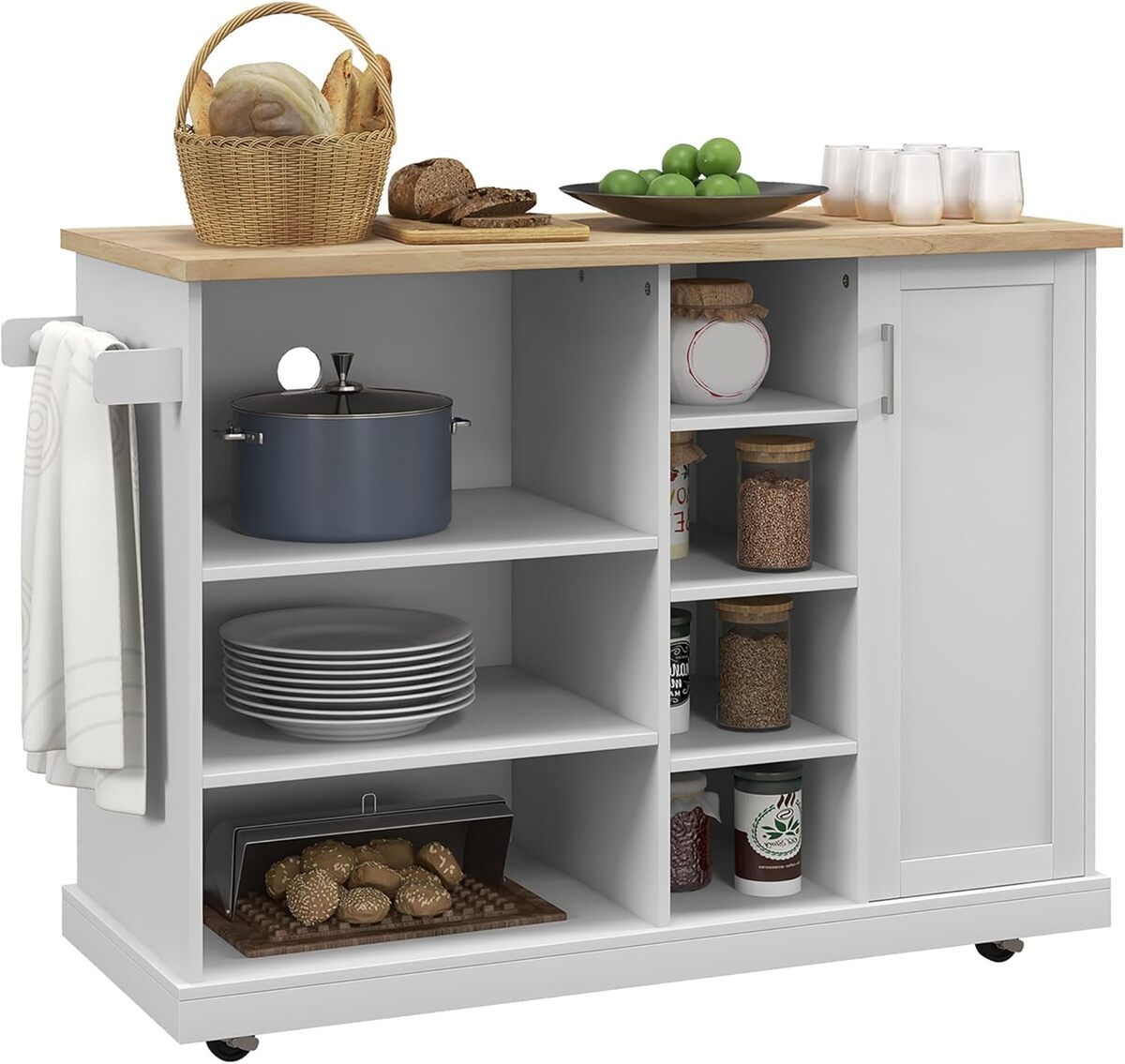 Test : desserte cuisine HOMCOM à roulettes, un gain de place assuré
