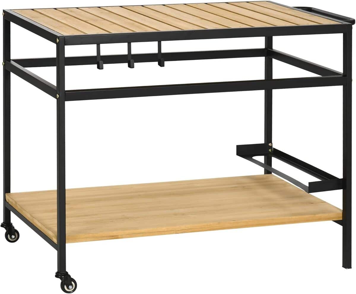 Test du chariot Outsunny : desserte de jardin polyvalente