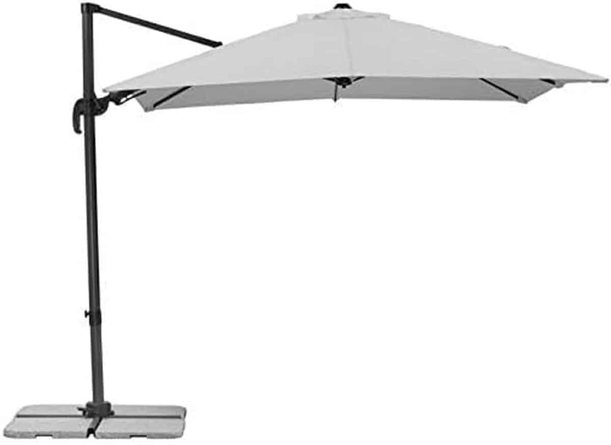 Test du parasol déporté Rhodos eco Twist 270 cm : design et fonctionnalité