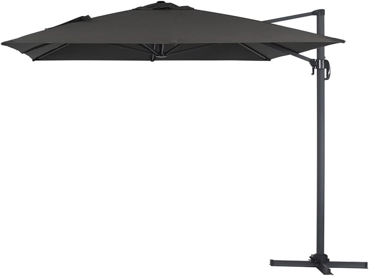 Test du parasol déporté Sun 4" Habitat et Jardin : ombre élégante en noir