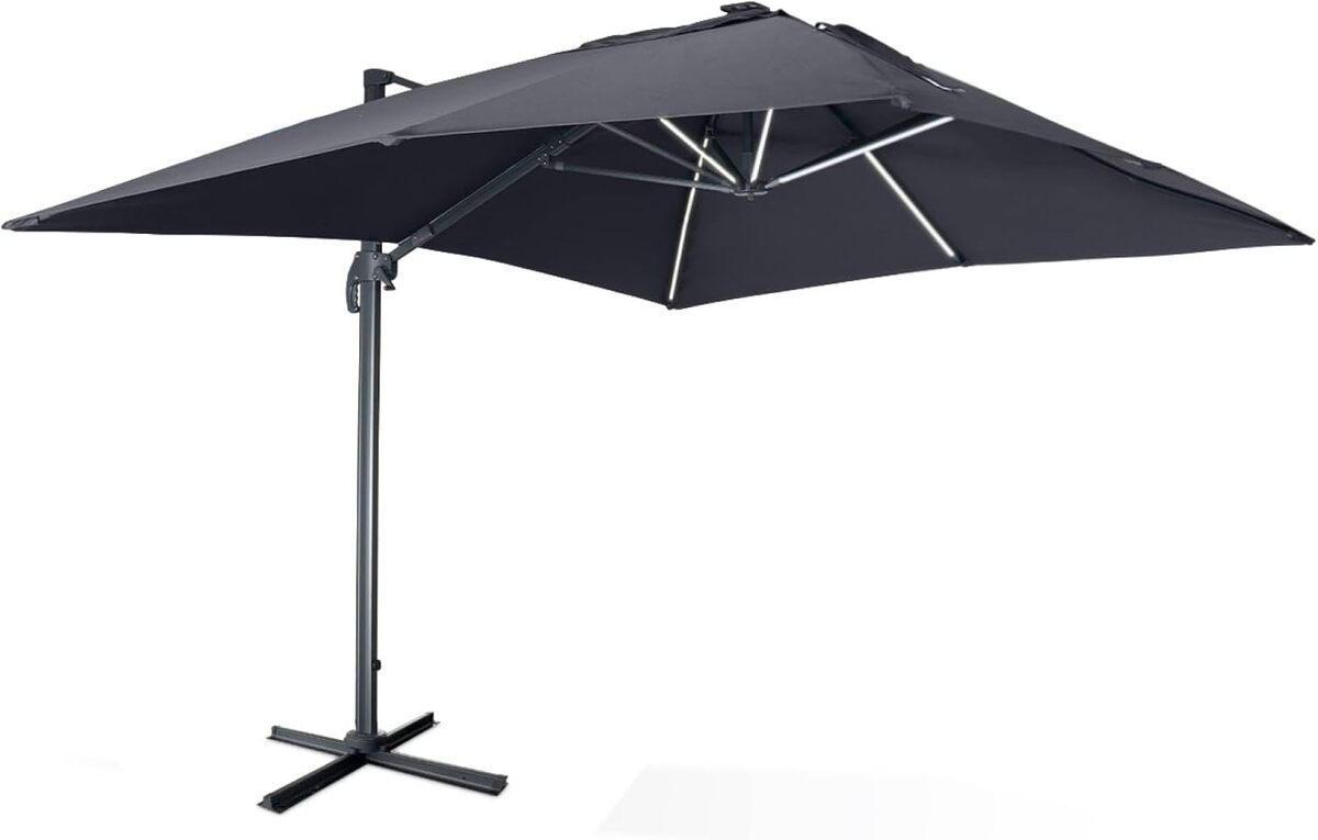 Test du parasol LED solaire Alice's Garden Luce 3x4m