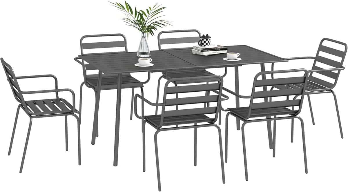 Test Outsunny ensemble jardin 7 pièces : confort et style assurés