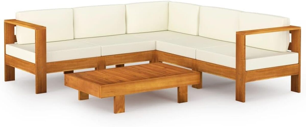 Test : vidaXL salon de jardin 6 pcs bois élégant et pratique