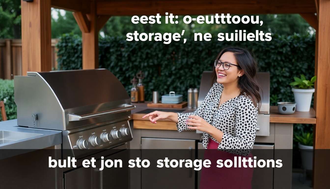 Meilleurs rangements intégrés dans une desserte barbecue