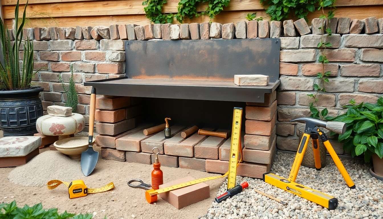 Installation d'une plancha fixe dans son jardin
