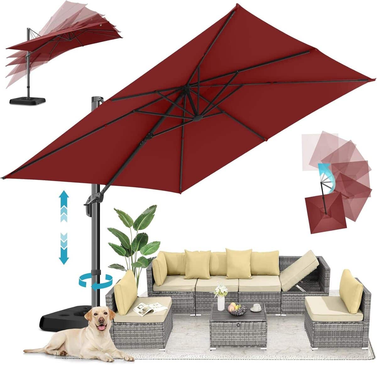 Test du parasol déporté Hotime : praticité et style en un clic