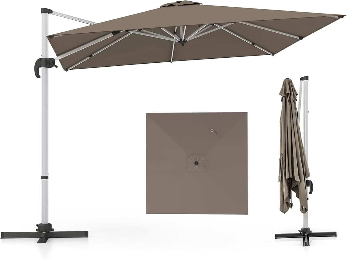 Test du parasol déporté Costway 3x3M : polyvalence et confort au jardin