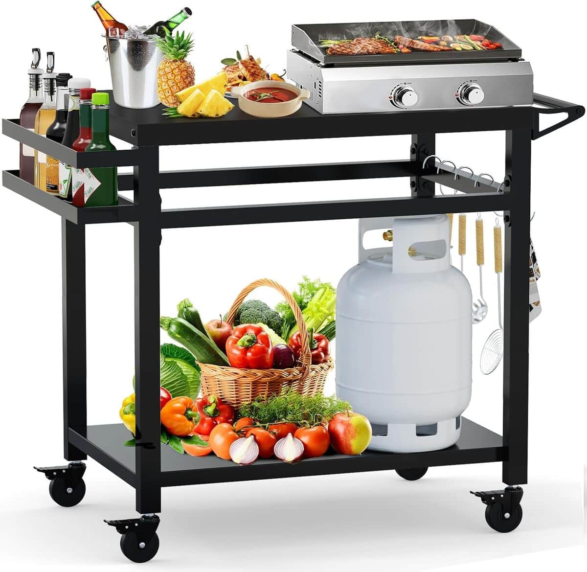 Test : table de barbecue mobile MEXMIODY 81, 3 x 50, 8 cm