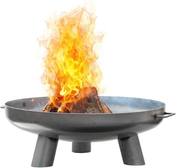 Czaja Brasero Coburg - En acier inoxydable - Diamètre : 80 cm - Avec évacuation d'eau - En acier inoxydable - Résistant à la chaleur - Pour le jardin et la terrasse