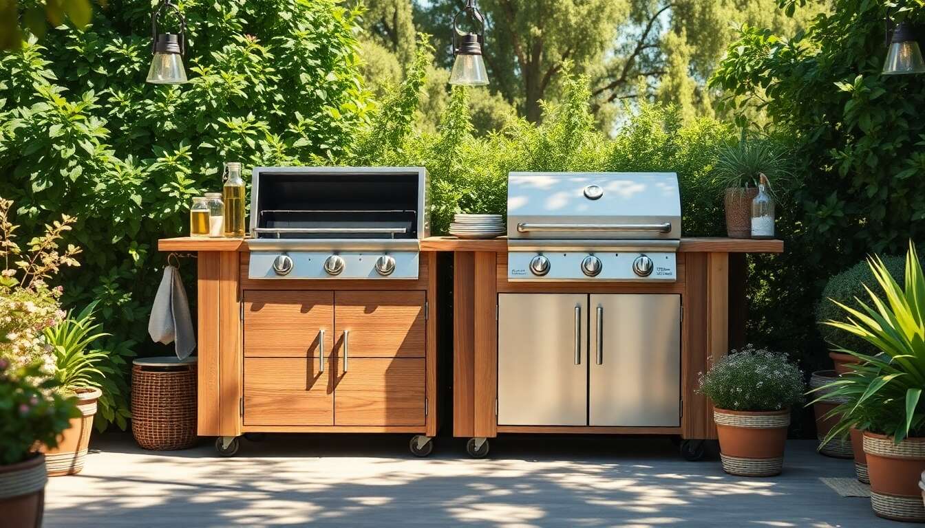 Matériaux durables pour desserte barbecue