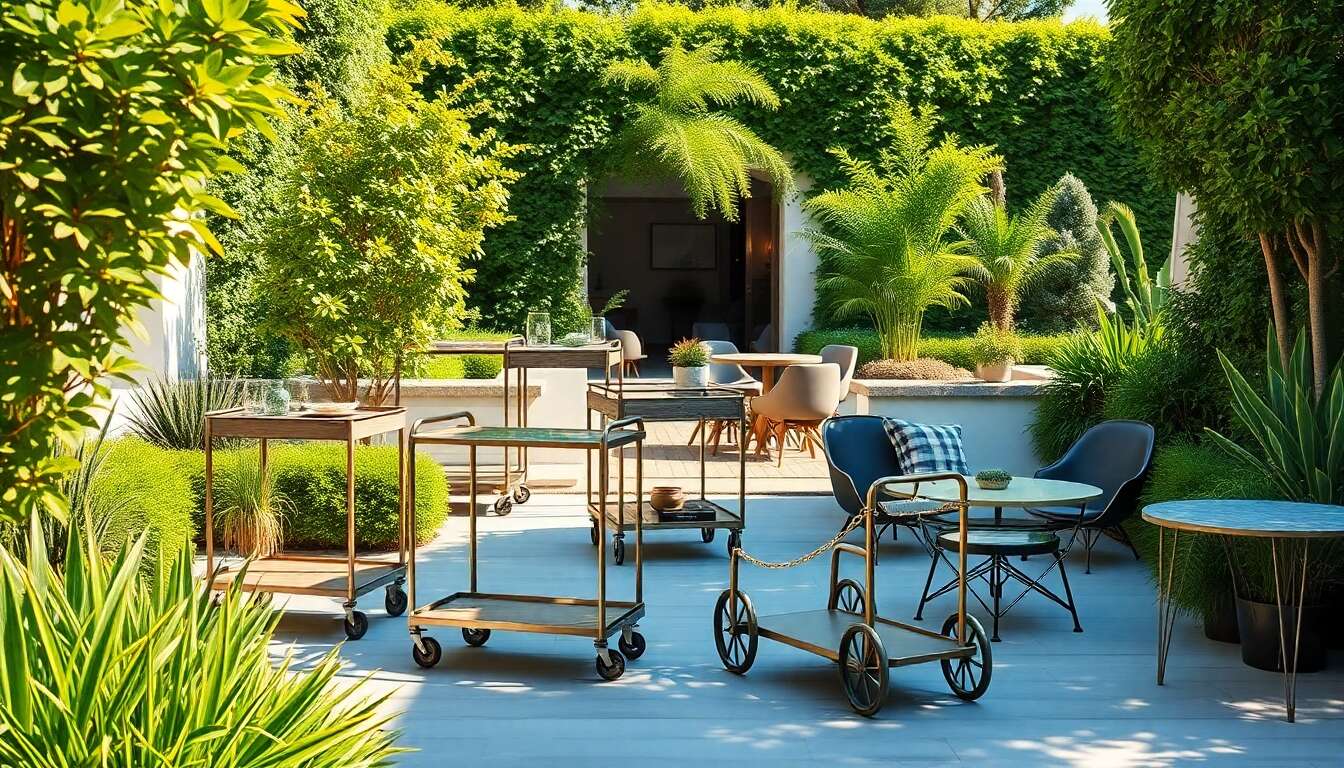 Différents styles de dessertes pour un jardin moderne