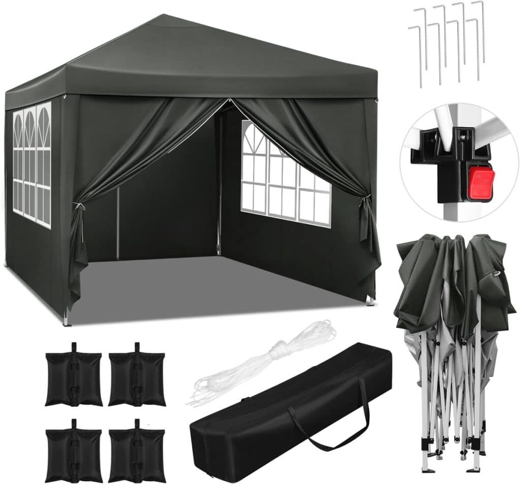 Test de la tonnelle pliable WOLTU 3x3m : protection UV et praticité