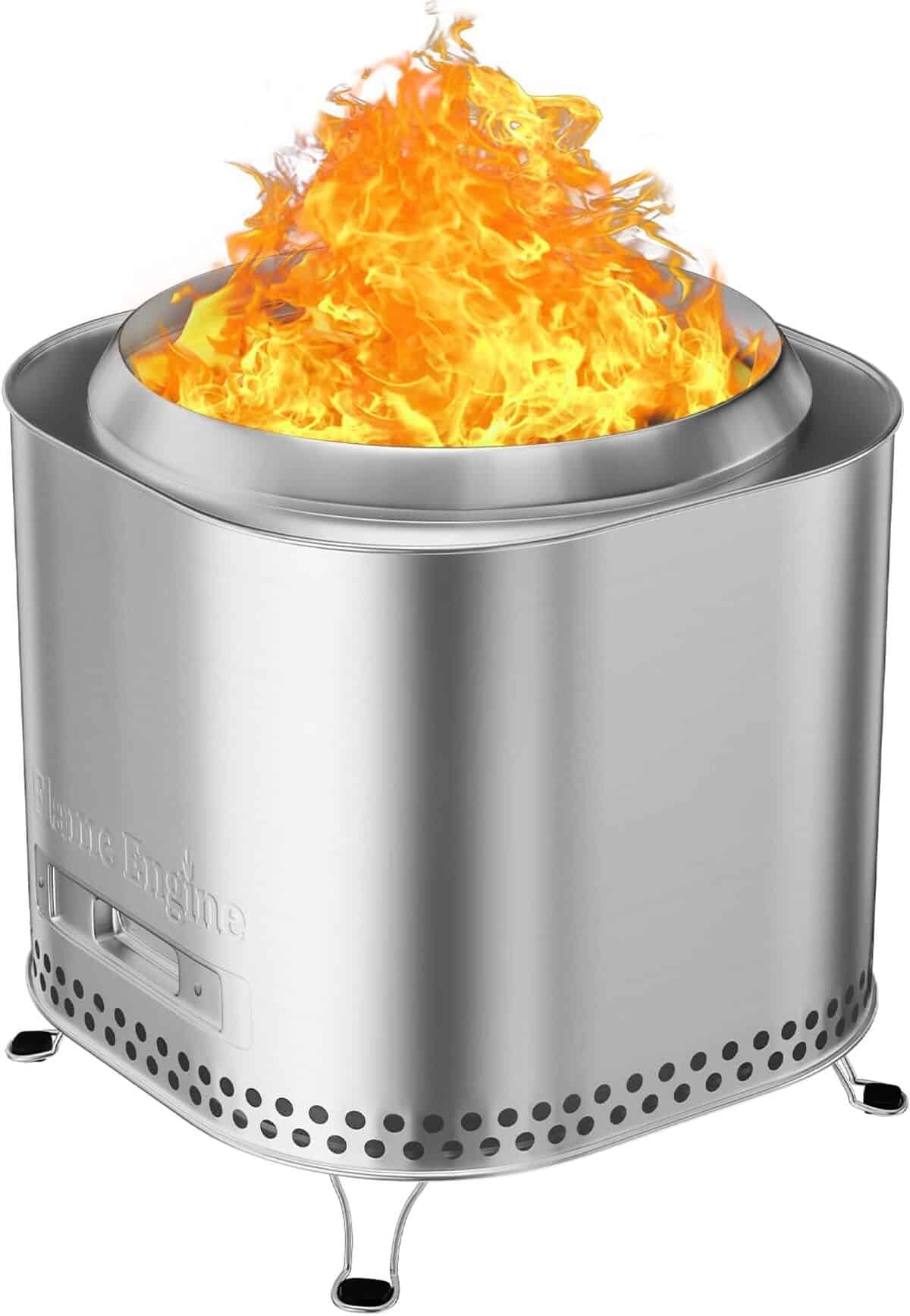 Test du brasero carré portable sans fumée de 48, 3 cm en acier inoxydable
