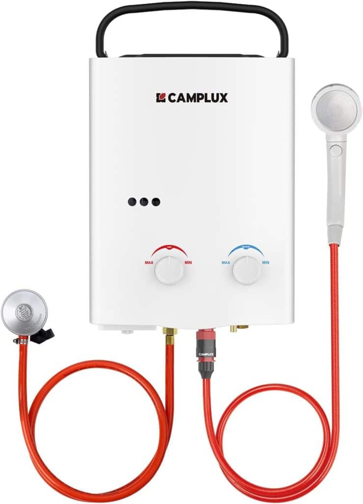 Test du chauffe-eau portable Camplux AY132N : idéal pour le camping