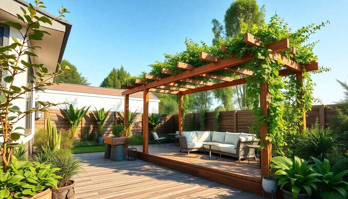 Tonnelle adossée : optimiser l'espace dans son jardin