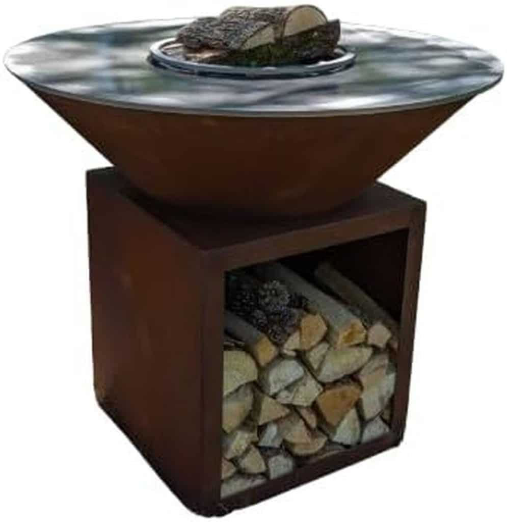 Test : braséro plancha Grill'Chic Le Classique en acier corten