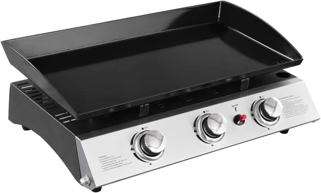 Test de la plancha Happy Garden Séville : trois brûleurs en action