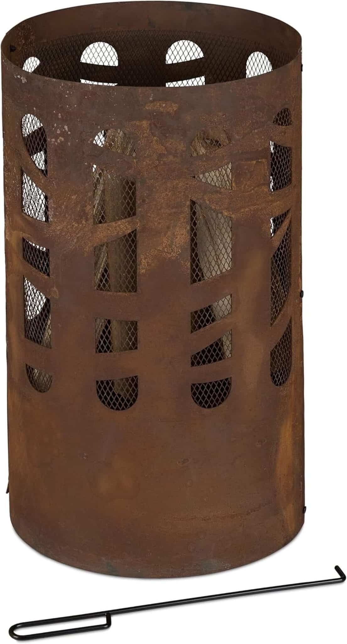 Test du brasero Relaxdays : acier corten et grille au jardin