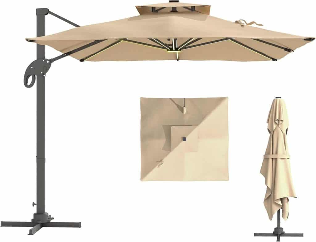 Test du parasol déporté LED Outsunny : élégance et praticité au rendez-vous