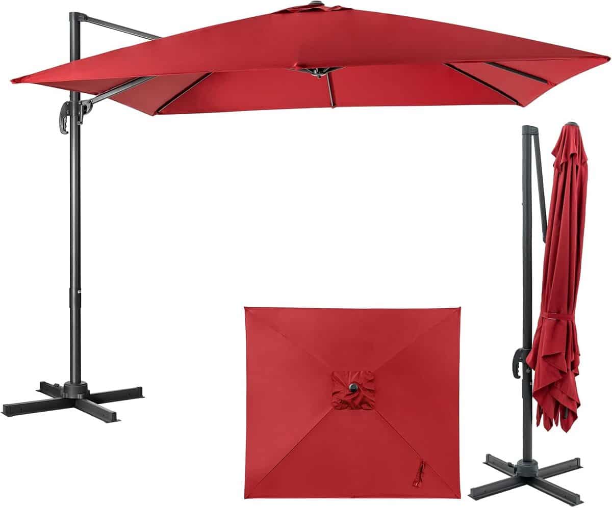 Test du parasol excentré Goplus : protection UV et rotation à 360°