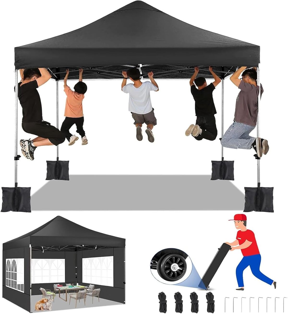 Revue de la tonnelle pliante TOOLUCK 3x3 cm : protection et stabilité en extérieur