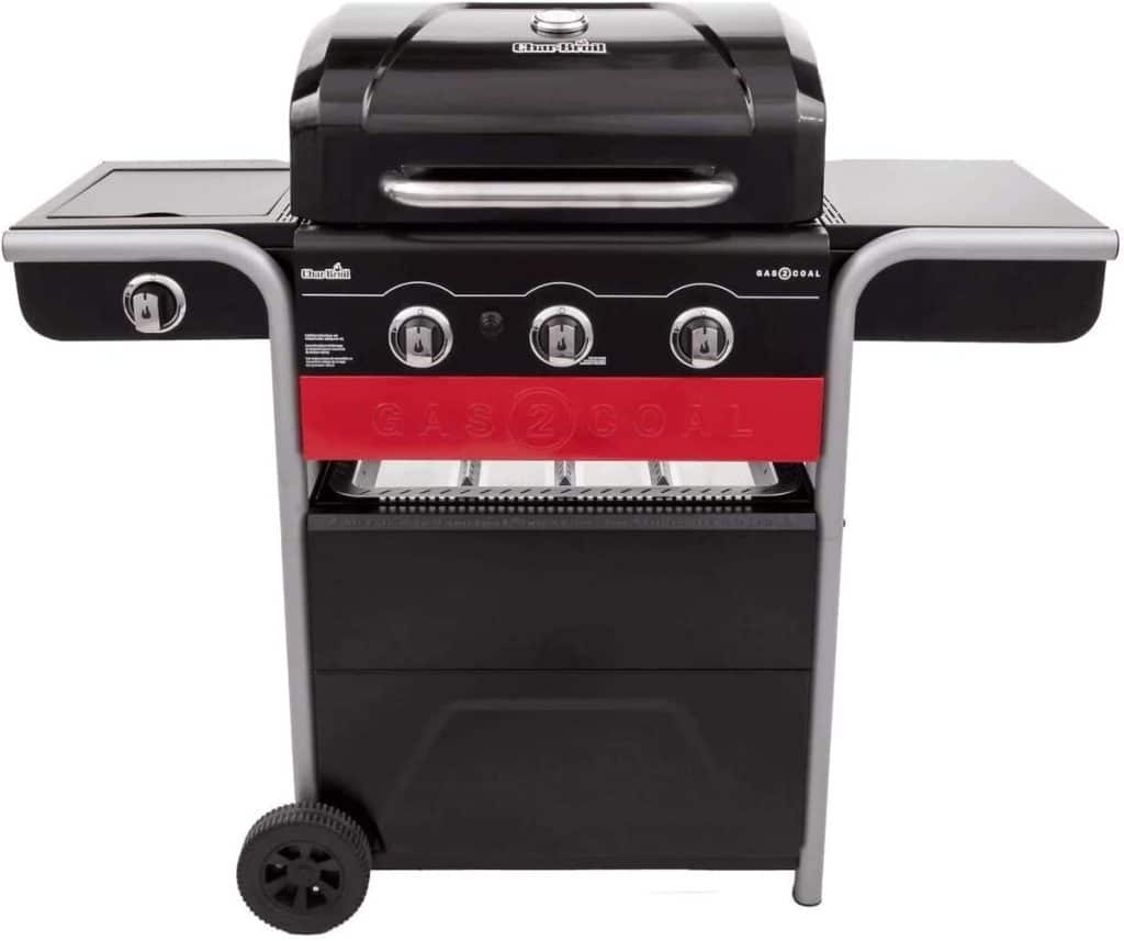 Test du gril hybride Char-Broil Gas2Coal : barbecue 3 brûleurs gaz et charbon