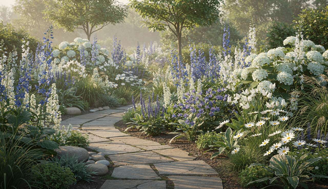 10 Plantes Vivaces Indispensables pour un Jardin Bleu et Blanc