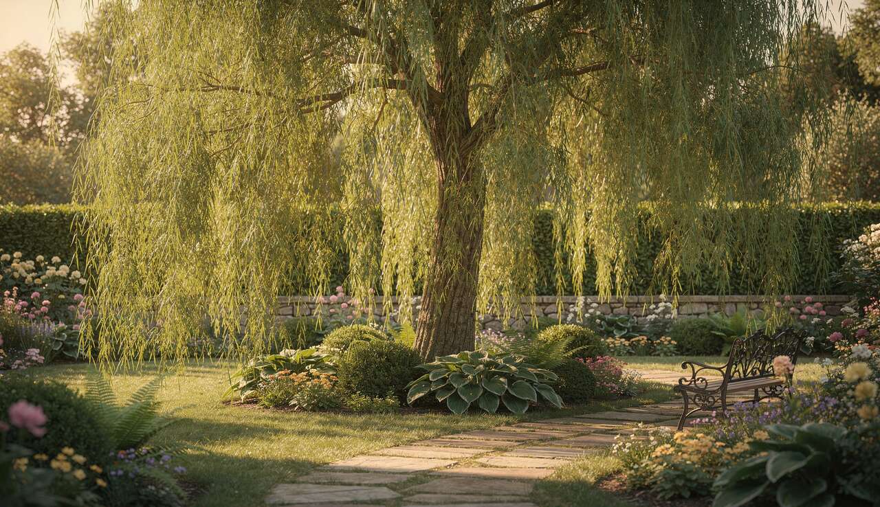 Le saule pleureur : symbole de romantisme Le saule pleureur : symbole de romantisme