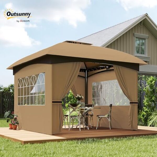 Découvrez notre test du pavillon de jardin Outsunny 3, 4x3, 4 m : un abri spacieux et hydrofuge, idéal pour toutes vos réceptions en extérieur.