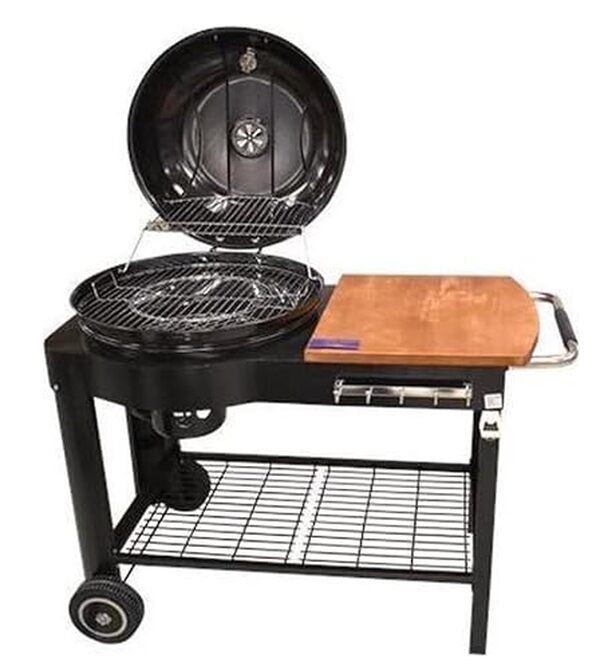 Découvrez le barbecue Tarrington House Calgary, un modèle au charbon avec thermomètre intégré et tablette pratique. Idéal pour des grillades réussies  !