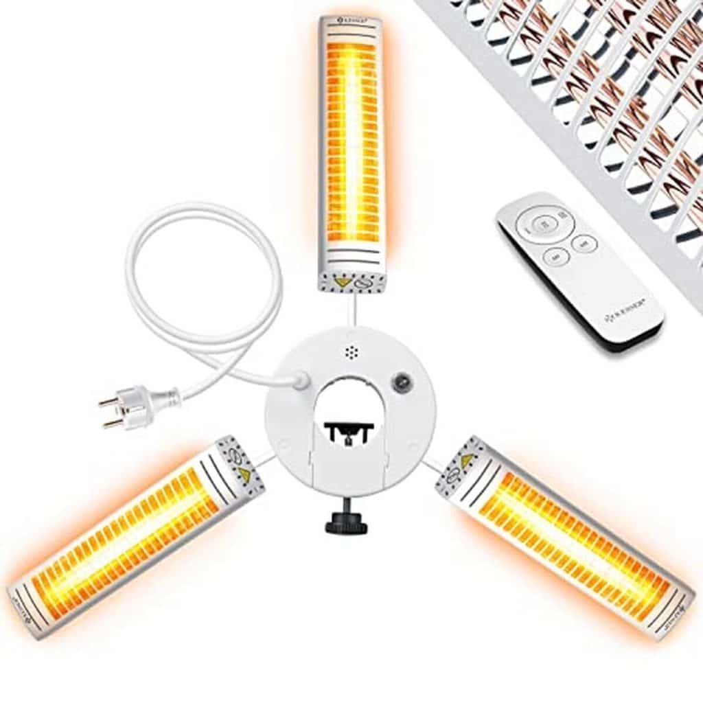 Test du Kesser chauffage radiant infrarouge 3000 W pour terrasse et gastronomie