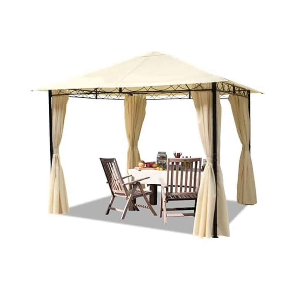 Test : tonnelle jardin TOOLPORT 3x3 m crème