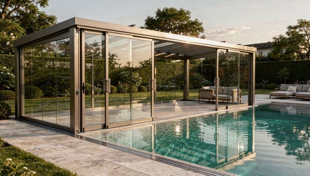 Abri piscine coulissant : sécurité et confort optimal