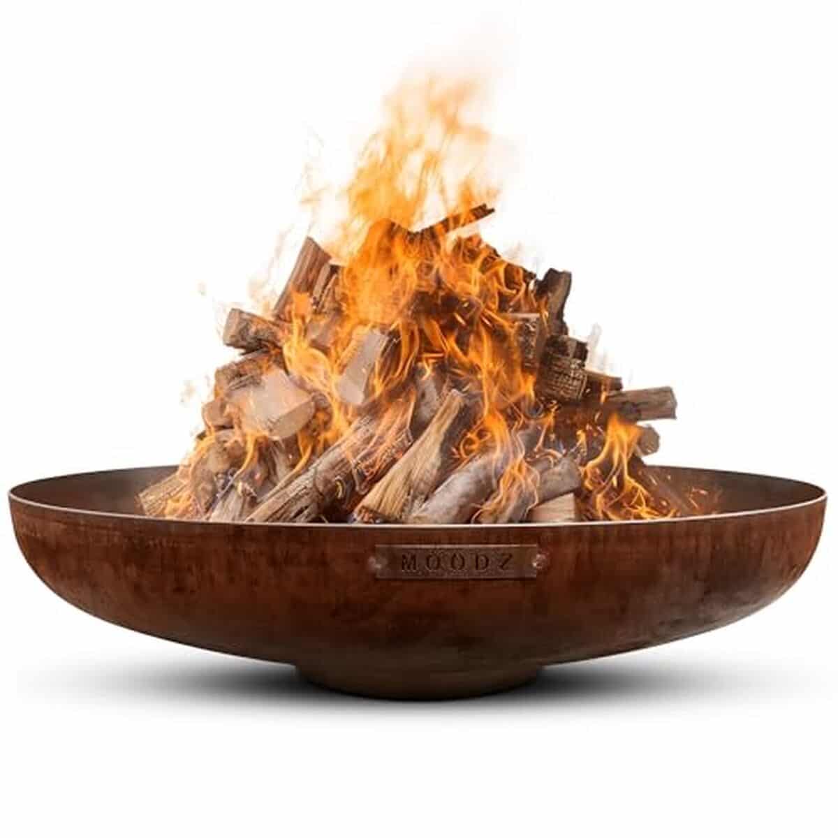 Test du brasero MOODZ outdoor living : barbecue et plancha en acier corten