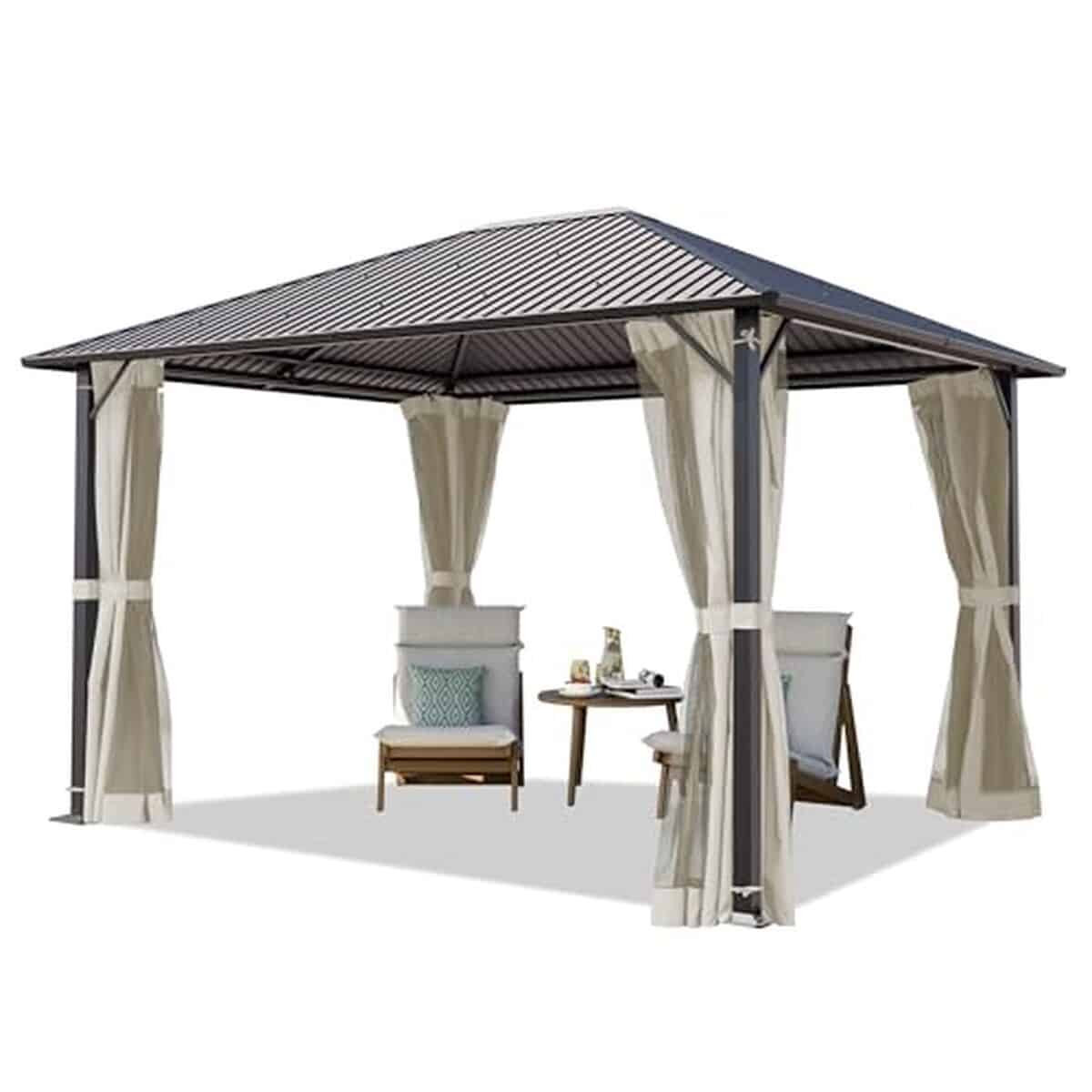 Test : pavillon TOOLPORT 3x3, 65 m, toit acier et moustiquaires