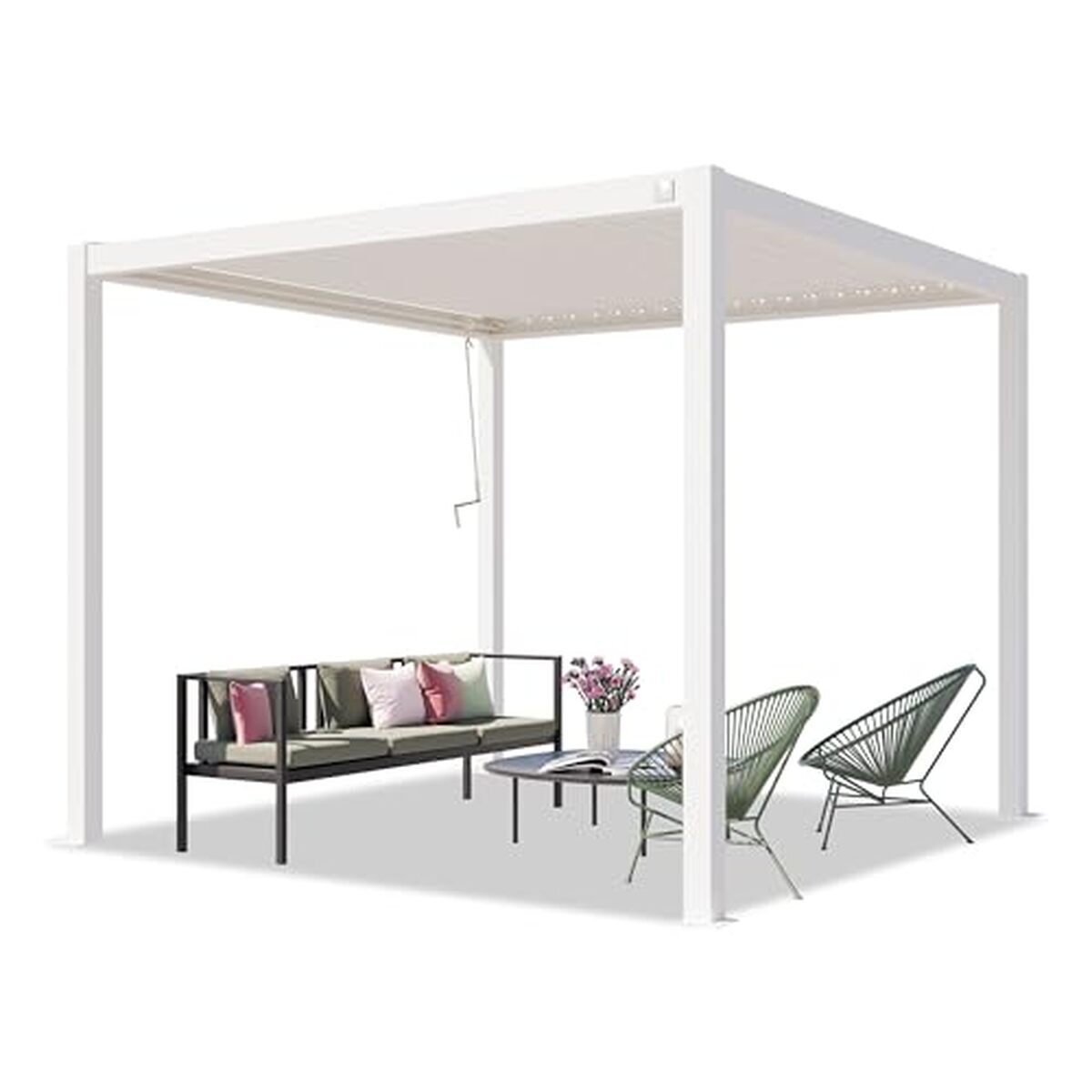 Test de la pergola Primeyard 3x3 m en aluminium et acier