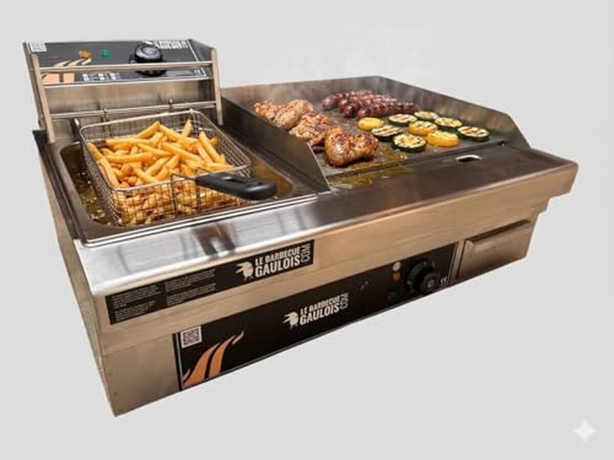 Test du barbecue Gaulois plancha électrique avec friteuse 4400W