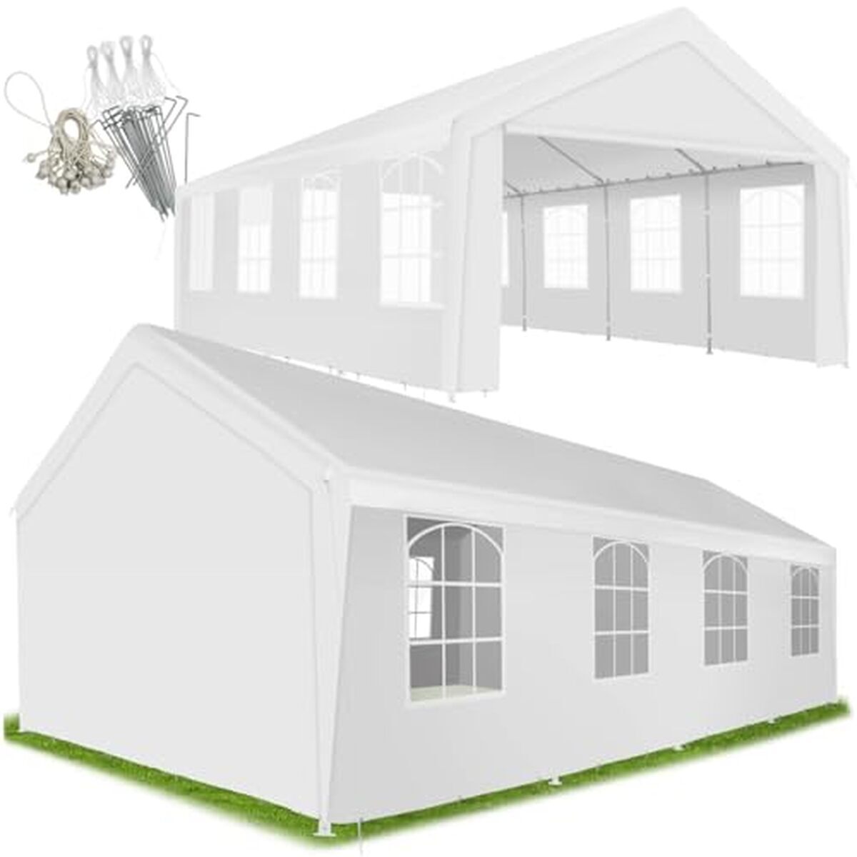 Test du pavillon pliant tectake 4x8m : idéal pour vos réceptions