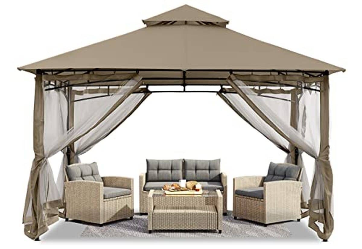 Test du pavillon de jardin ABCCANOPY 3.35x3.35m : élégance et praticité